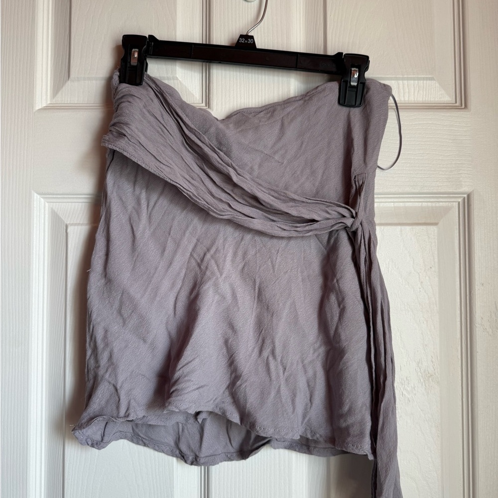 Verge Girl Mini Skirt with Front Drape